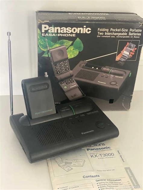 Vintage 1980s panasonic easa-phone kx-t3000 cordless flip cell phone with dock €199 №4141625 in ...