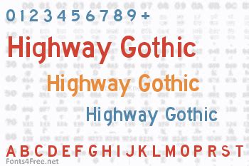 Highway Gothic Font Download - Fonts4Free