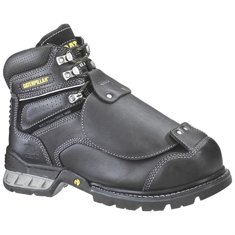 Men's CAT Ergo Flexguard Steel Toe Work Boots, Black - 195462, Work ...