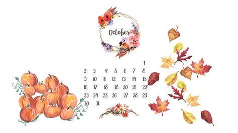 Free Desktop Calendar Background // October – Live, Love, Simple.