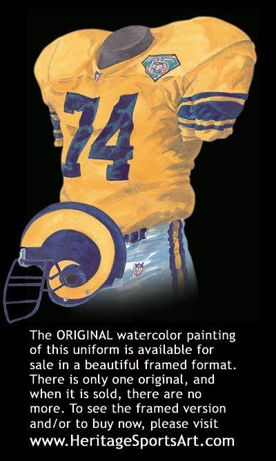 1994 Los Angeles Rams throwback uniform painting | Los angeles rams ...