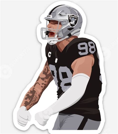 Maxx Crosby Las Vegas Raiders STICKER - former Oakland NFL Raiders | eBay