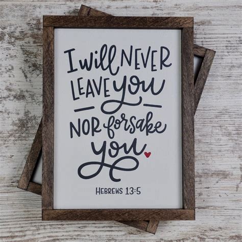 I'll Never Leave You Nor Forsake You Bible Verse Online | emergencydentistry.com