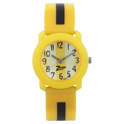 Titan Zoop Yellow dial yellow plastic strap watch for Kids