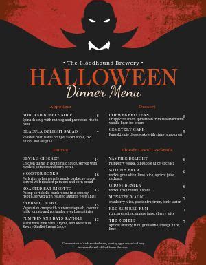 Halloween Menu Templates and Designs - MustHaveMenus