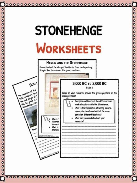 Stonehenge Facts & Worksheets | Main idea worksheet, Middle school ...