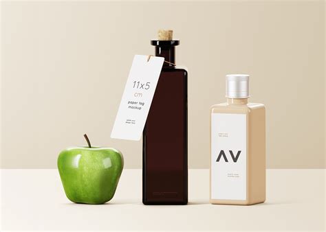 Square Bottles Branding Mockup