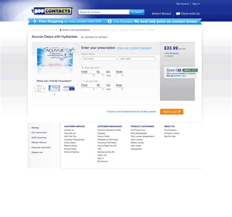 1800Contacts.com Web Optimization - tsitedesign