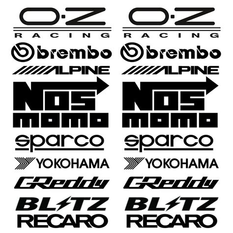 Racing Sponsor Brand Logos Vinyl Sticker Pack (Vintage Stickers For ...