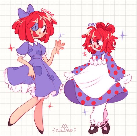 ragatha and raggedy ann (the amazing digital circus and 1 more) drawn by milkaozy | Danbooru