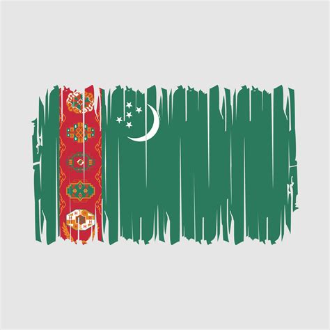 Turkmenistan Flag Brush Vector 20445697 Vector Art at Vecteezy