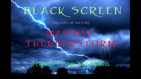 Black Screen: Thunderstorm & Rain for immediate Sleep!! - YouTube