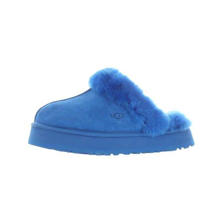 Ugg Disquette Women s Leather Fur Lined Chunky Slide Slippers | SheFinds