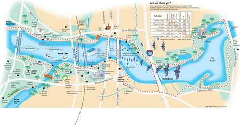 Austin hike and bike trail map - Hike and bike trail Austin map (Texas - USA)