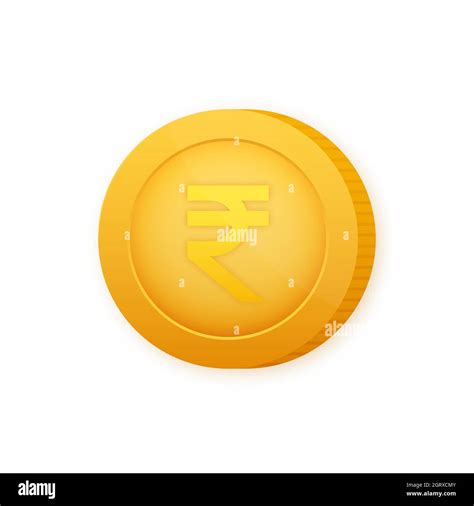 New one rupee coin Stock Vector Images - Alamy