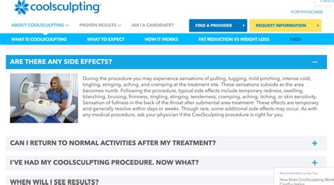 Coolsculpting Side Effects from their own website – Fat Freezing