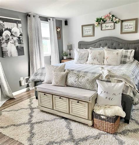 Gray and White Romantic Master Bedroom Ideas - Soul & Lane