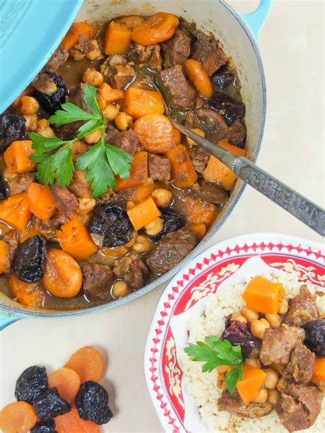 Lamb tagine with apricots, chickpeas and squash - Caroline's Cooking