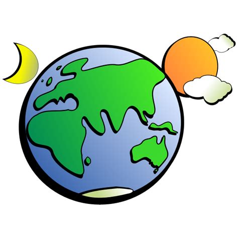 Cartoon vector clip art of Aussie earth | Free SVG