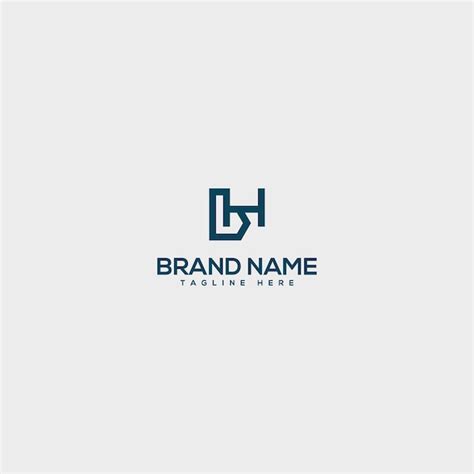 Premium Vector | Creative minimal bh hb letter business logo with black ...