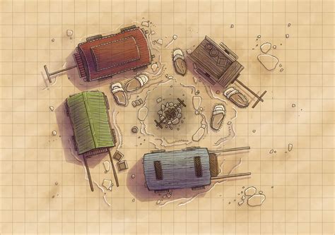 Desert Maps: Grid Caravan by Caeora Desert Map, Floorplan, Planer, Rpg ...