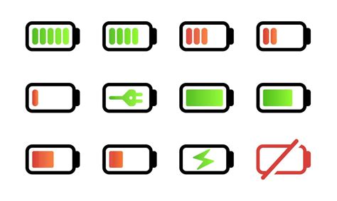 Vector illustration of battery level icon set. Suitable for design ...