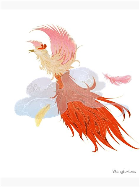 "Pink Phoenix Bird Rising Chinese art" Poster for Sale by Wangfu-tees | Redbubble