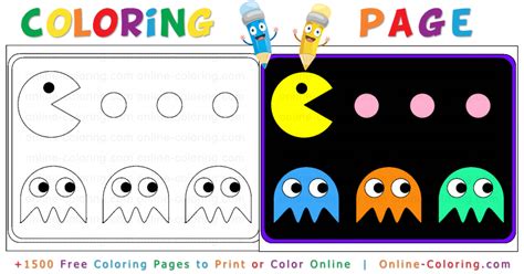 Pac-Man Characters | Free Online Coloring Page