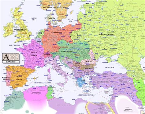 Europe Map 1900 • Mapsof.net