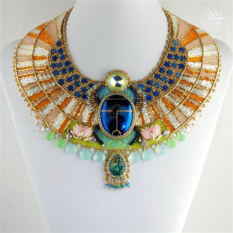 Aether - Egyptian Collar Necklace | Ancient egyptian jewelry, Egyptian necklace, Beaded jewelry