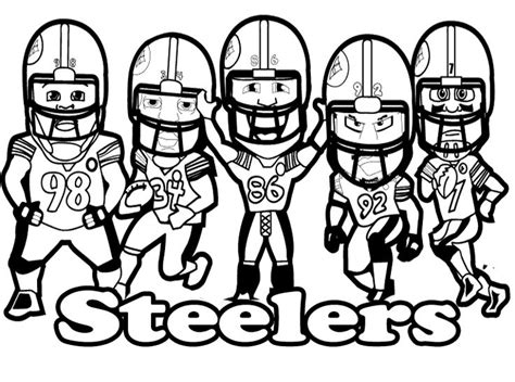 Printable NFL Football Steelers Coloring For Kids | Football coloring ...