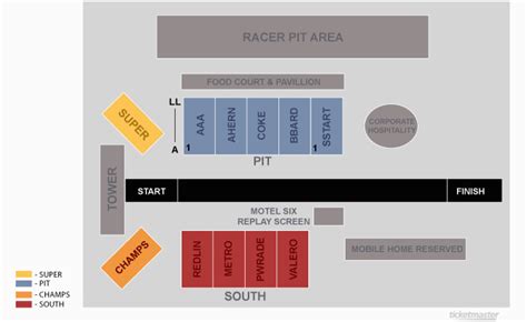 Texas Motorplex Seating Map | secretmuseum