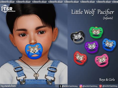 WisteriaSims Little Wolf Pacifier - Sims 4 - Infants