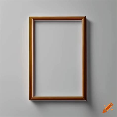 Empty portrait frame on white wall