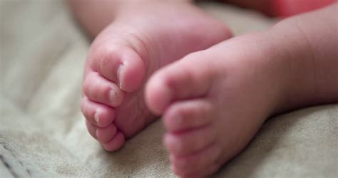 Tiny little toes on baby feet 4k Stock Video Footage - Storyblocks