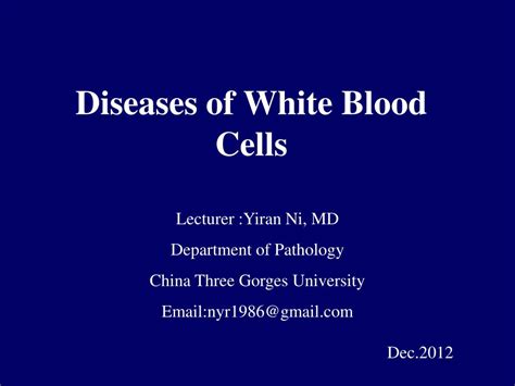 PPT - Diseases of White Blood Cells PowerPoint Presentation, free ...