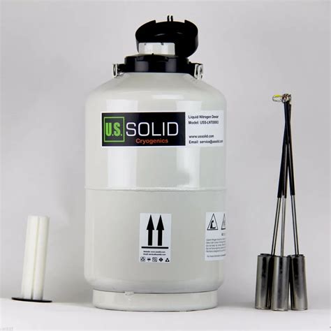 U.S. Solid 10 L Liquid Nitrogen Container Cryogenic LN2 Tank Dewar LN2 Liquid Nitrogen Tank 6 ...