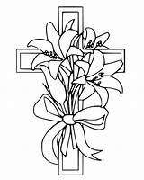 Easter Cross Drawing Coloring Pages Christianity Christian Religious  sketch template