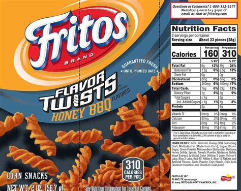 Fritos Nutrition Facts Small Bag | Blog Dandk