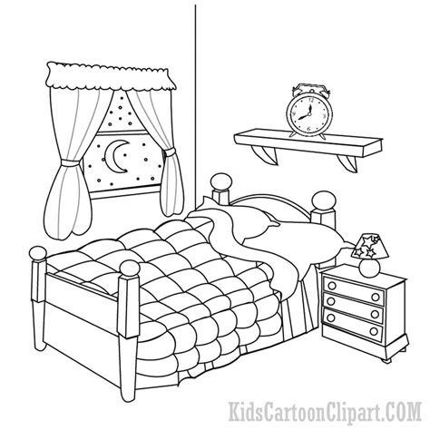 bedroom black and white clipart 10 free Cliparts | Download images on Clipground 2024