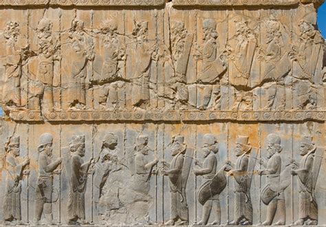 Ancient bas-reliefs of Persepolis, Iran — Stock Photo © javarman #9581713