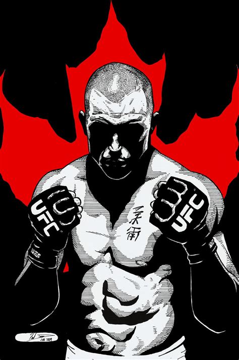 Georges St Pierre ink by DredFunn on DeviantArt