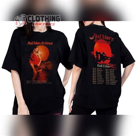 Kali Uchis World Tour 2023 Shirt, Kali Uchis Red Moon In Venus Tour Shirt, Kali Uchis Merch ...