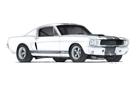 1966 Ford Mustang Shelby GT350R Drawing by Vertualissimo on DeviantArt