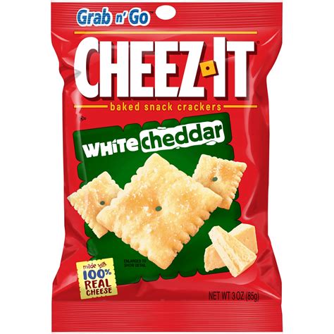 Cheez-It Baked Snack Cheese Crackers, White Cheddar, 3oz - Walmart.com - Walmart.com