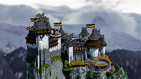 Minecraft Medieval Mountain Castle