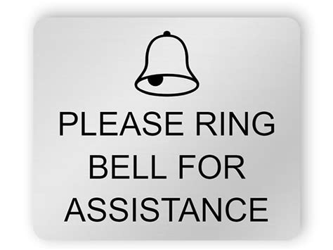 ComplianceSigns Plastic Handicapped Entrance Ring Bell For Assistance Sign,... Business ...