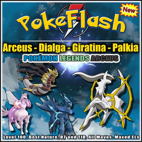 Arceus, Dialga, Giratina and Palkia - Legends Arceus - PokeFlash