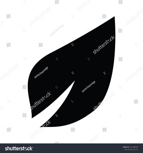 Black White Vector Silhouette Leaf Stock Vector (Royalty Free ...