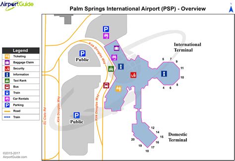 Palm Springs - Palm Springs International (PSP) Airport Terminal Map ...